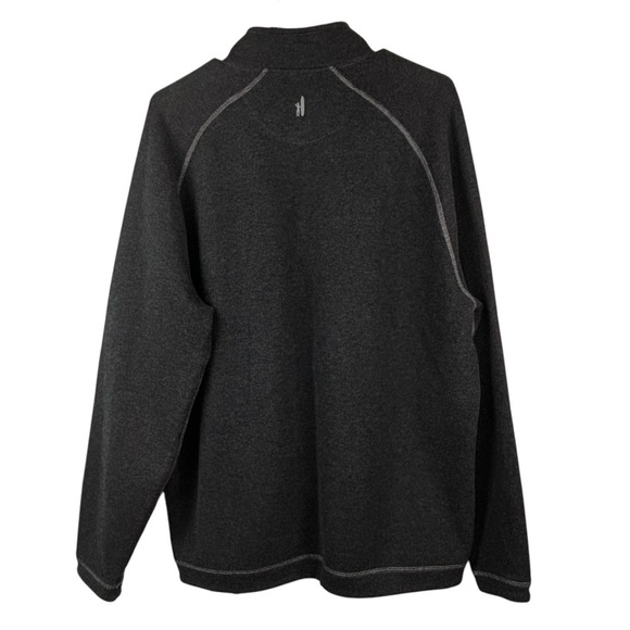 Johnnie O Charcoal 1/4 zip Men’s Pullover with Maroon inside Size XL Layering - Picture 3 of 9